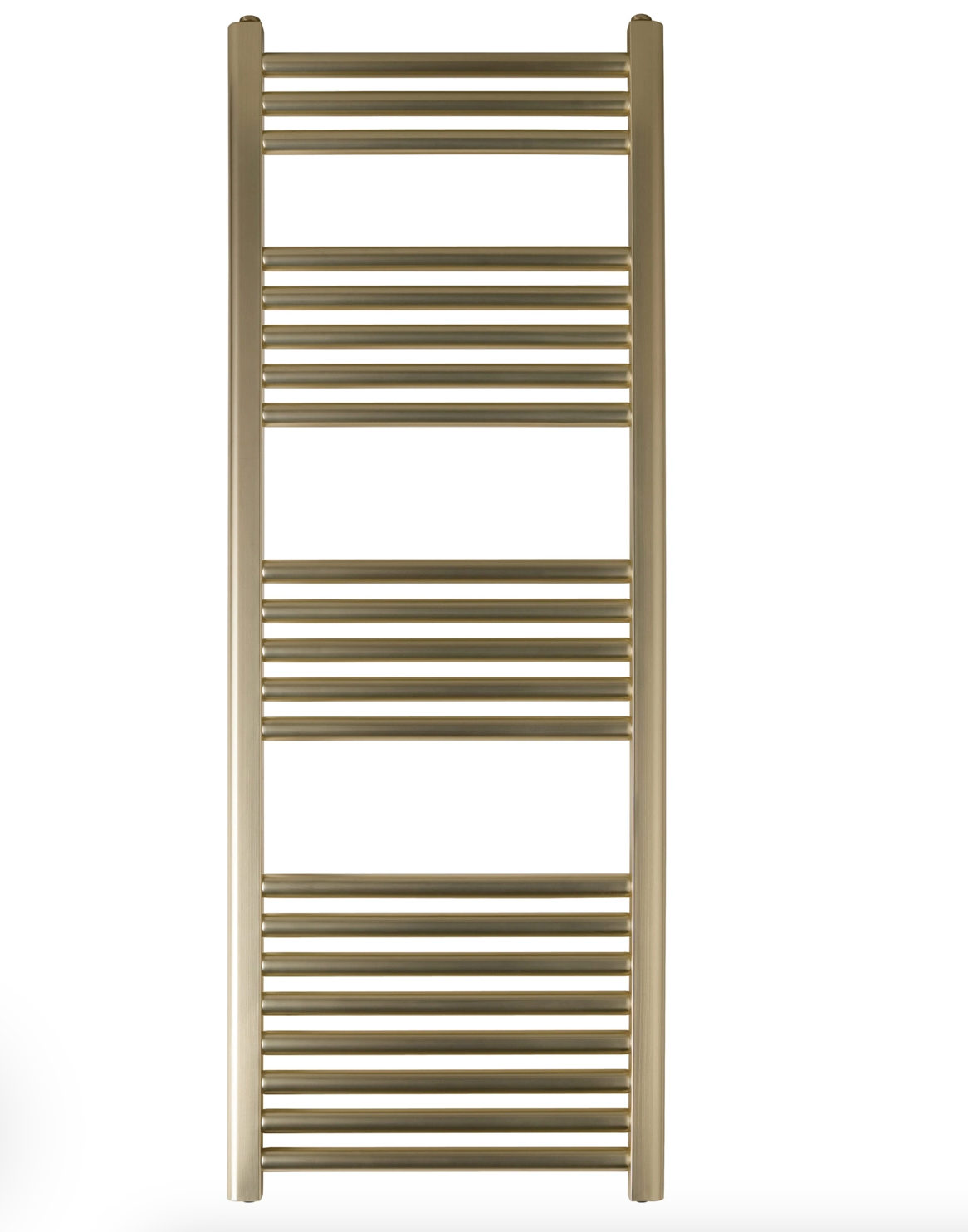 EliteHeat Steel Ladder Heated Towel Rail 25mm Bars - Brushed Brass, 1200 x 400mm