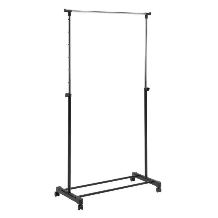 Argos Home Single Clothes Rail - Black and Chrome