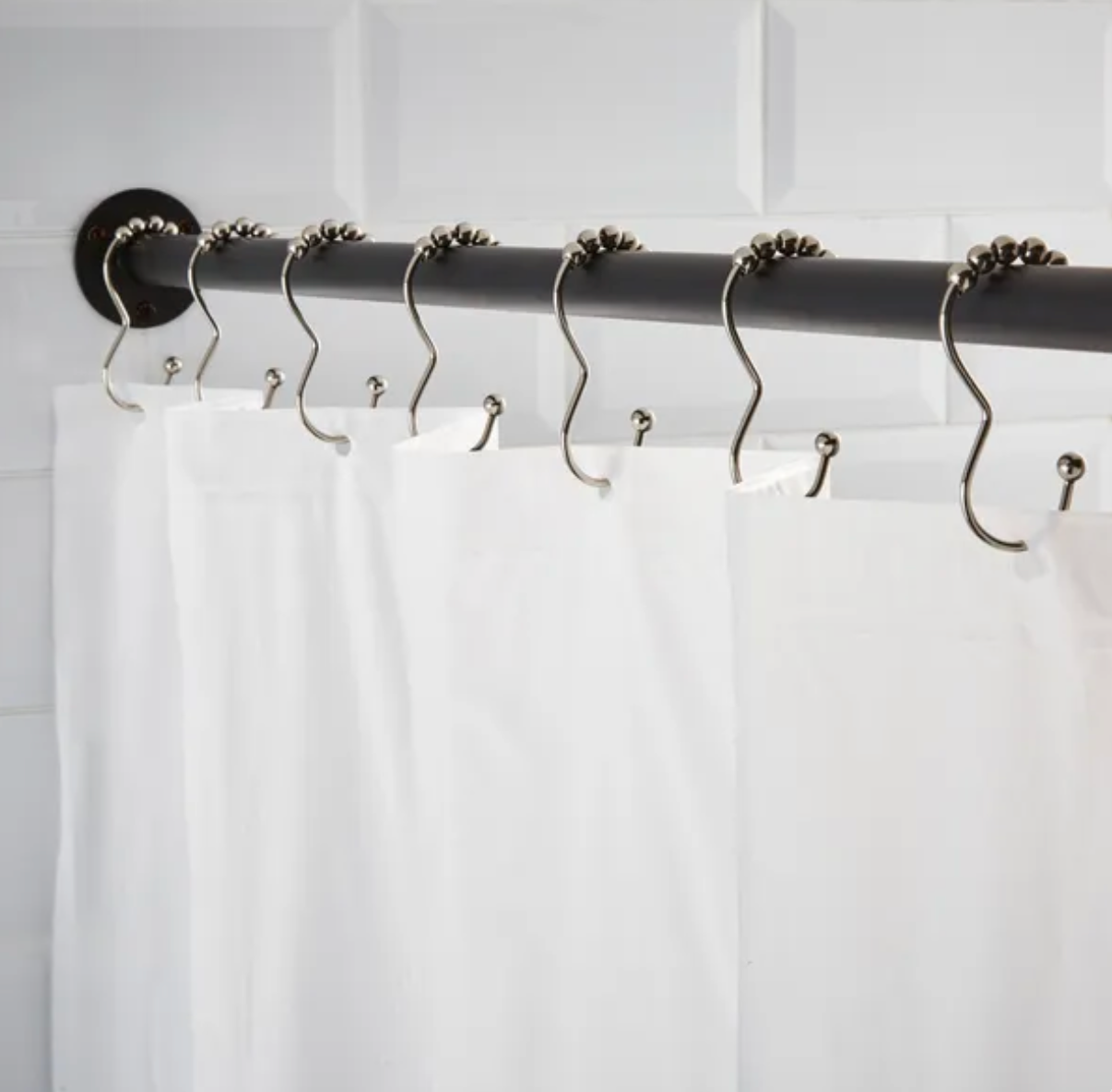 Pack of 12 3-Shaped Shower Curtain Rings