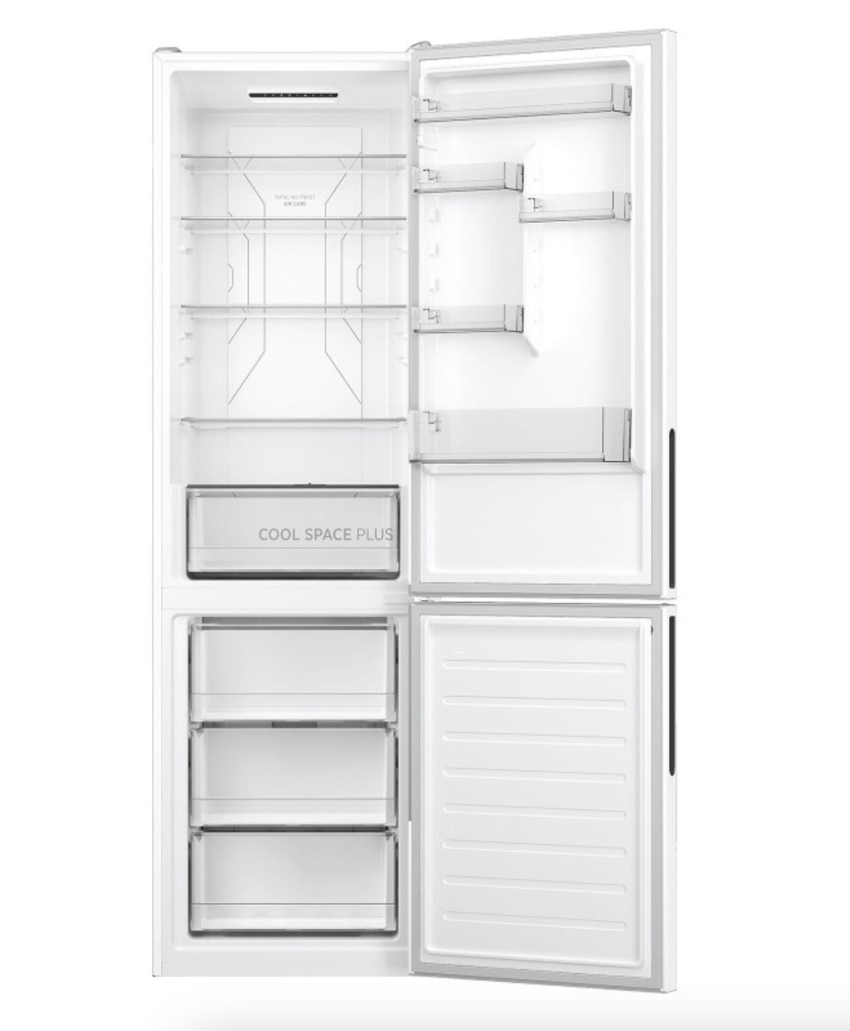 Hoover H-FRIDGE 500 377 Litre 70/30 Freestanding Fridge Freezer - White, H200 X W60 X D60