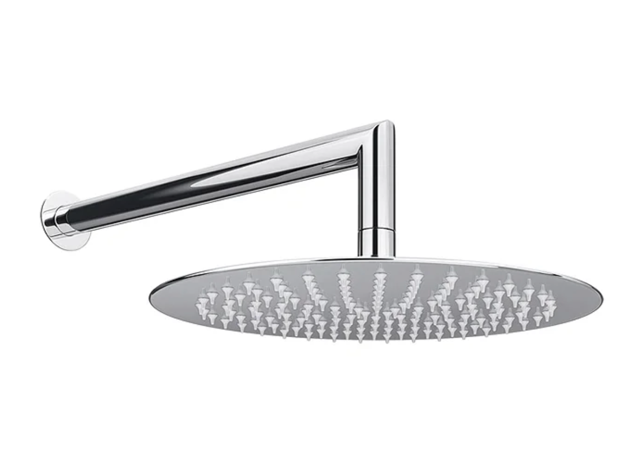 Cruze 300mm Ultra-Thin Round Shower Head + 90 Degree Bend Arm