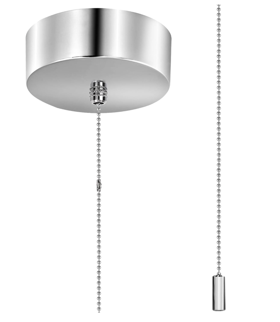 BrightArk Bathroom Light Pull Cord Switch
