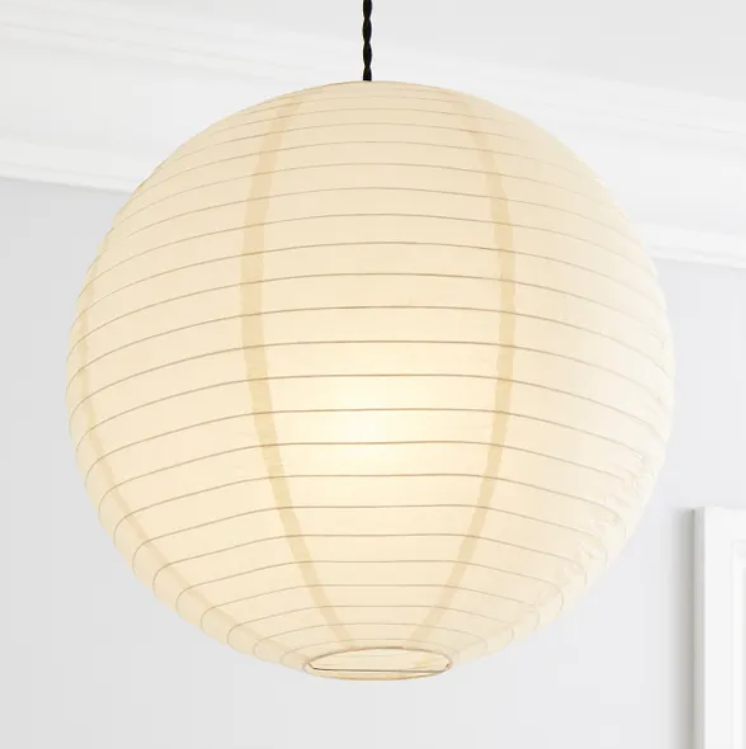 Paper Lantern Easy Fit Pendant Shade, 40cm Beige