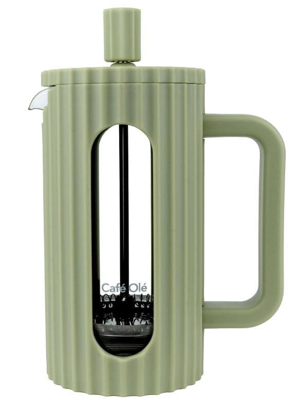 3 Cup Cafetière, Stainless Steel Gauze, French Press, Green