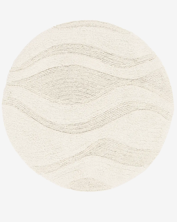 Breeze - White Bath mat Round Ø 150 cm