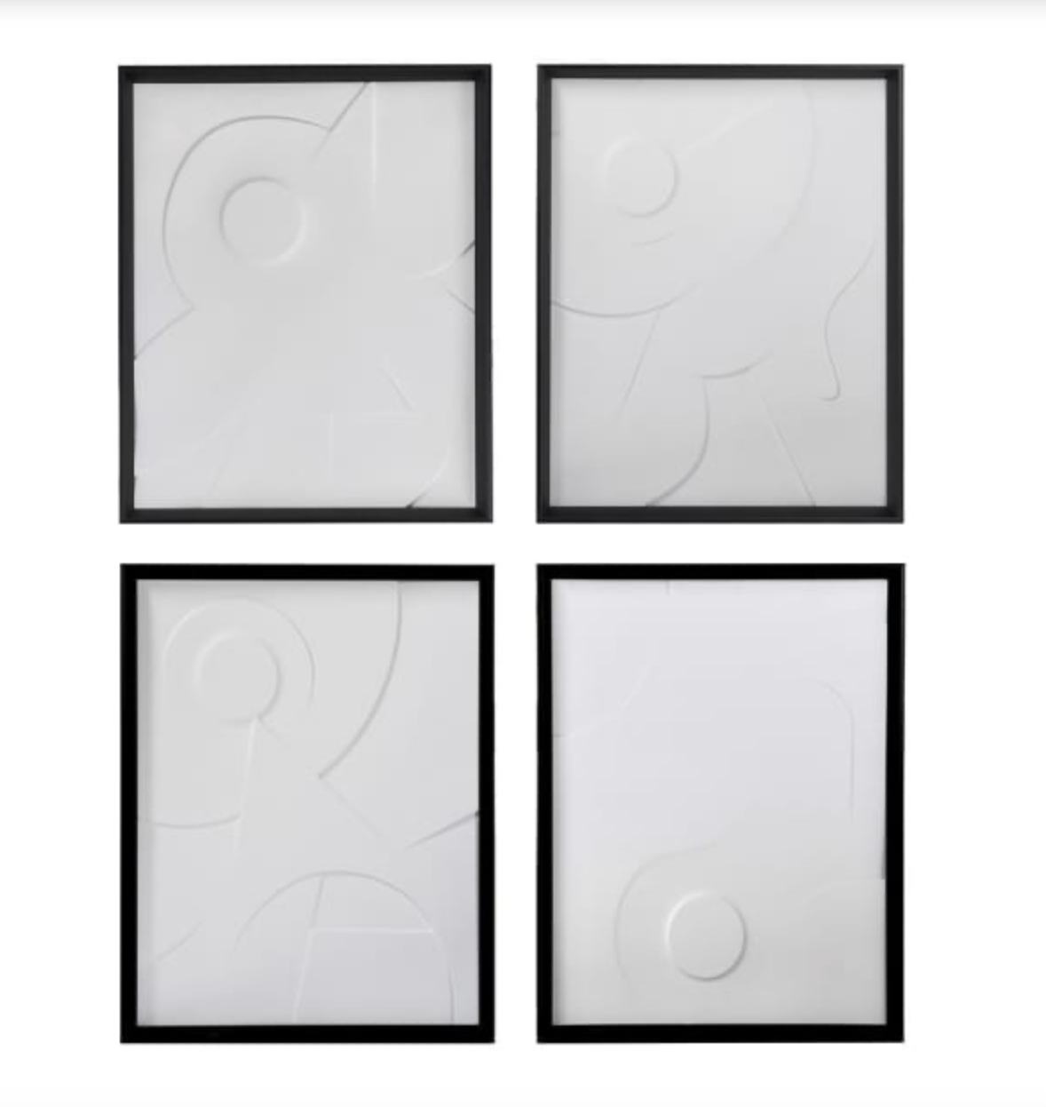 Set of 4 Blanco Shapes Canvas