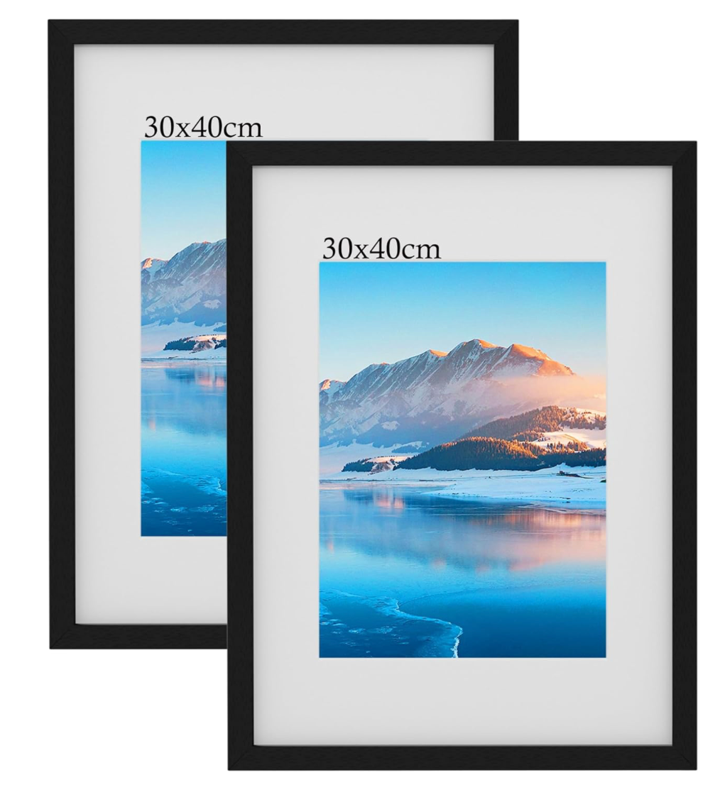 Black Wooden, 30X40 cm Frame (2 Pack)