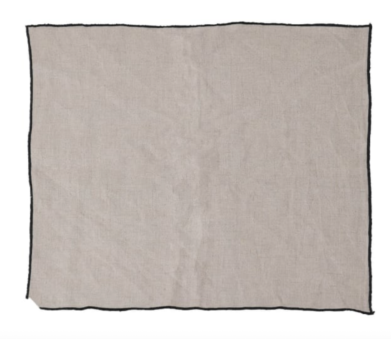 Set of 4 Black Edge Linen Napkins