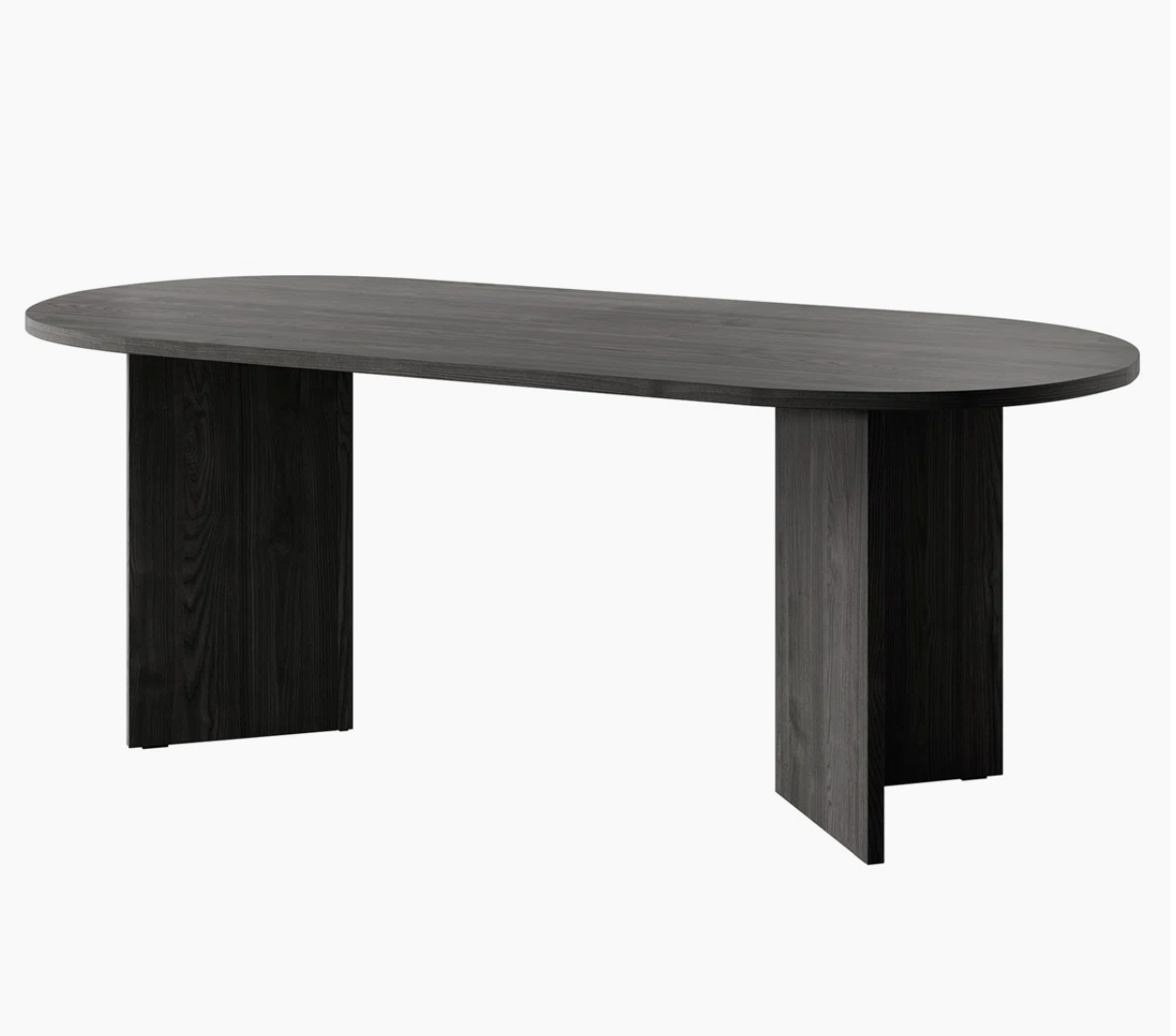 Ovo Table 204 cm Walnut Wisconsin - Black, H75 X W204 CM
