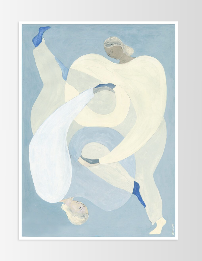 Sofia Lind, Hold You - Blue 30 X 40 CM