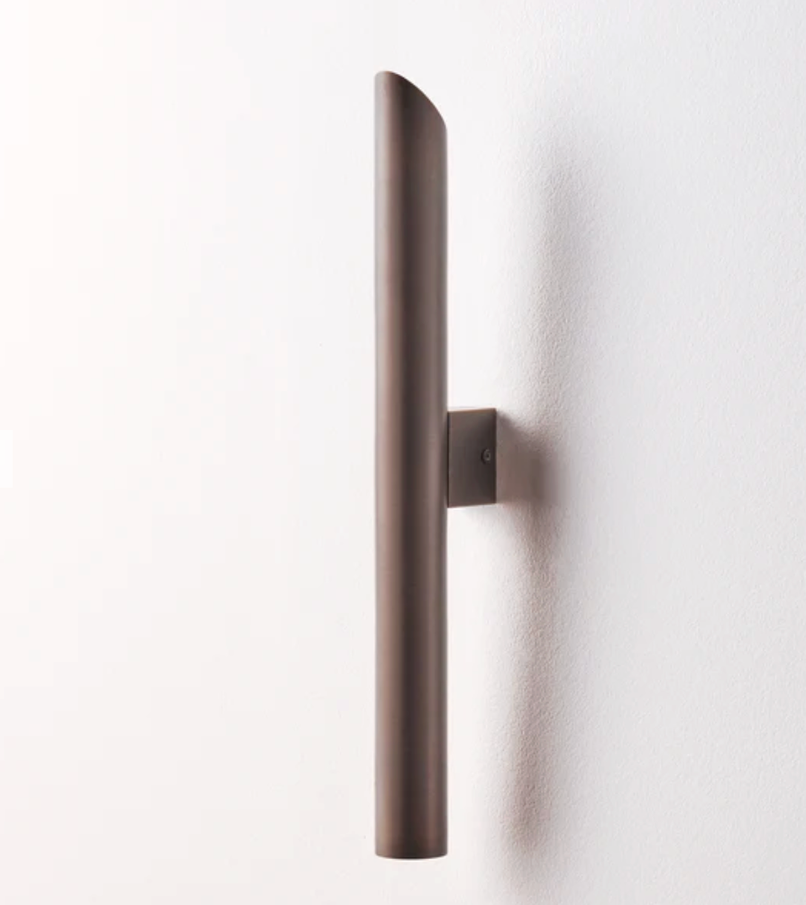 padme ip54 up and downlighter in bronze, 40 X 4 CM