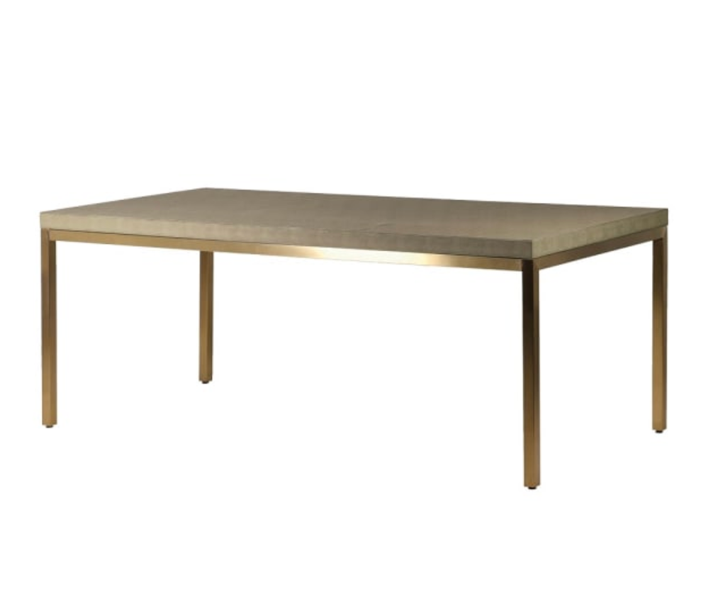 Maxim Sage Faux Shagreen Dining Table, 79.5 X 100 X 200 CM