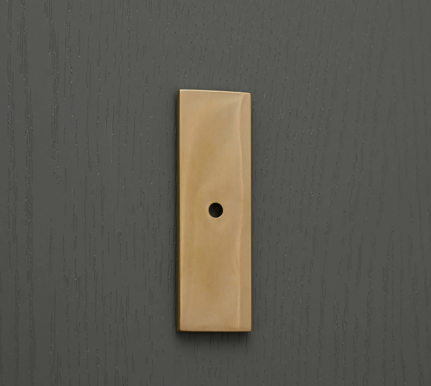 Solid Brass Hexagonal Cabinet Handles - Rectangle Backplate