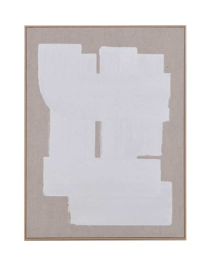 White Abstract Canvas 90 X 120 CM