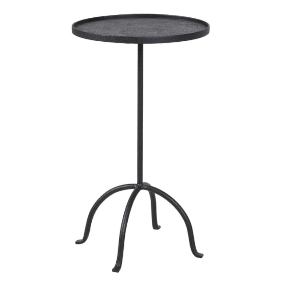 Small Metal Side Table - H52 X D30 CM