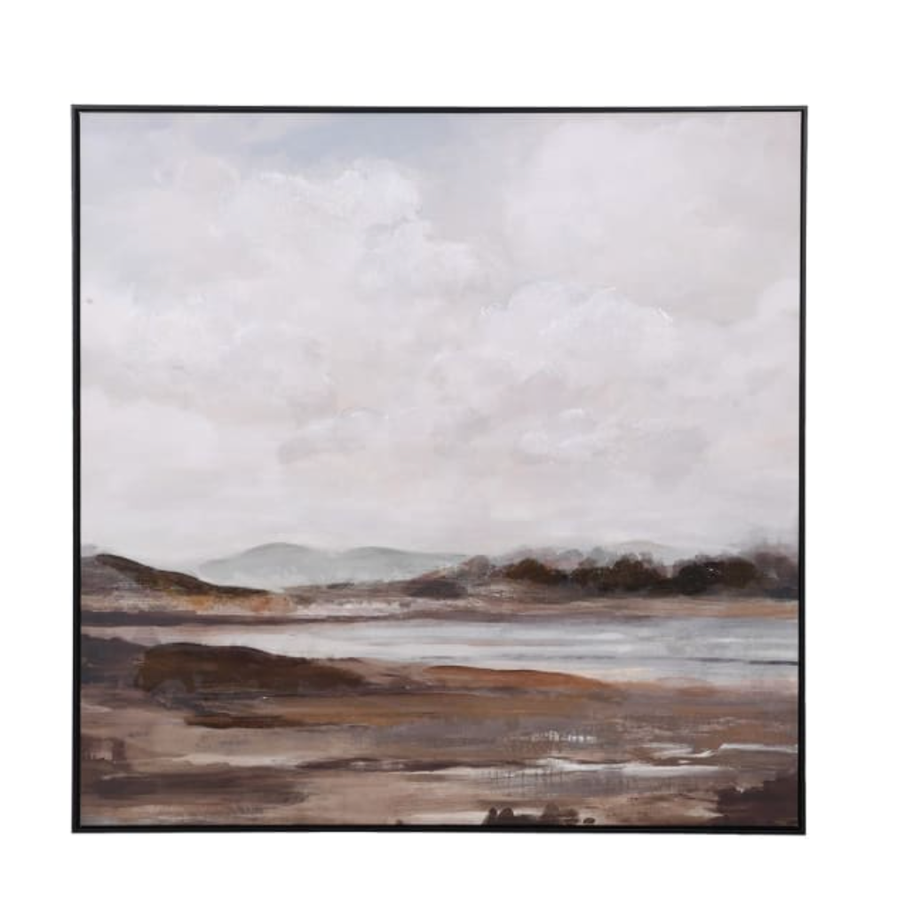 Misty Landscape Print On Canvas - H102 X W102 CM