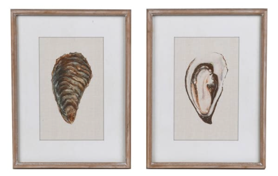 Set of 2 Oyster Prints, 40 X 30 CM