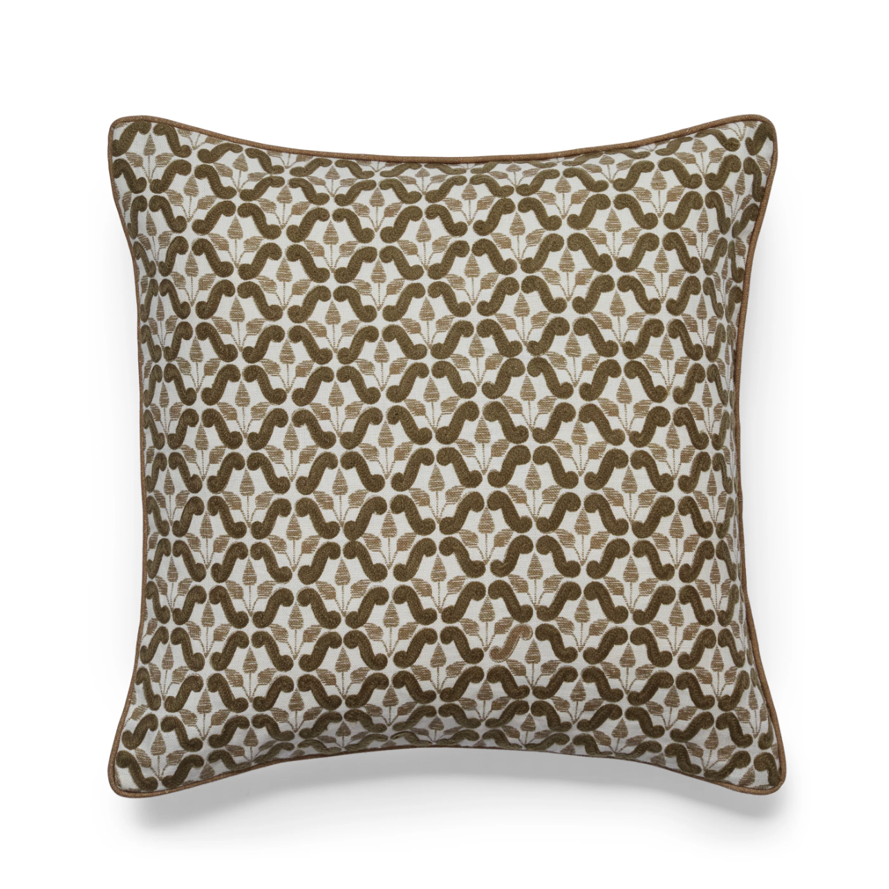 Patta Cushion Cover - Dark Fawn, 51 X 51 CM
