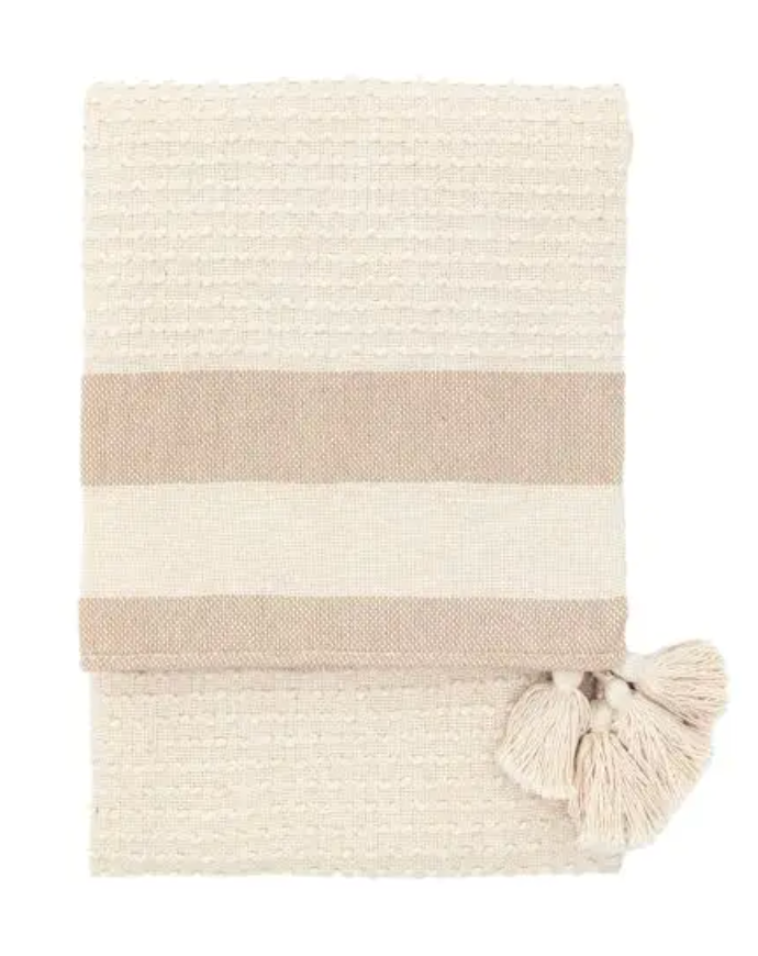 Arya Textured Stripe Throw, 130 X 170 CM