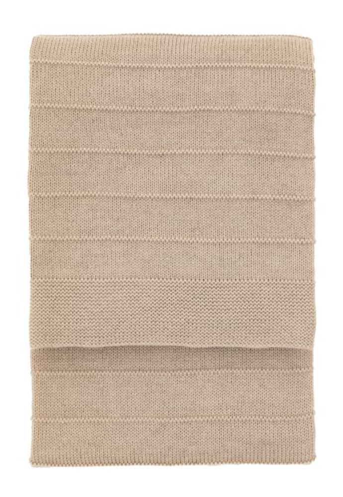 Florence Knit Throw, Taupe 130 X 170 CM