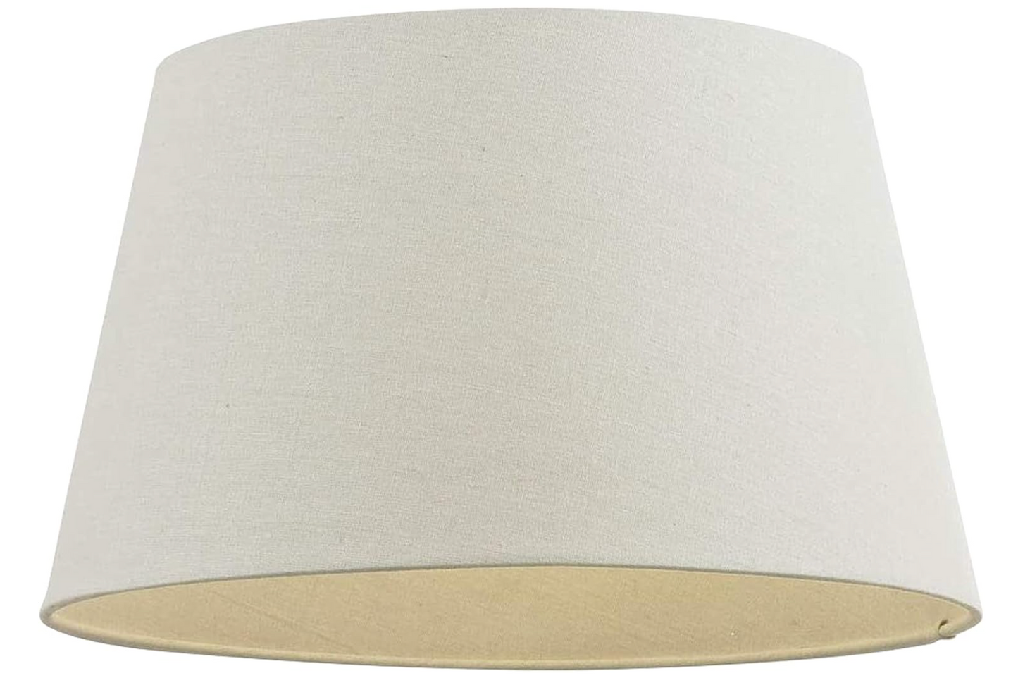 National Lighting Modern Lampshade Ivory Linen Effect Fabric Lampshades - 12 inch