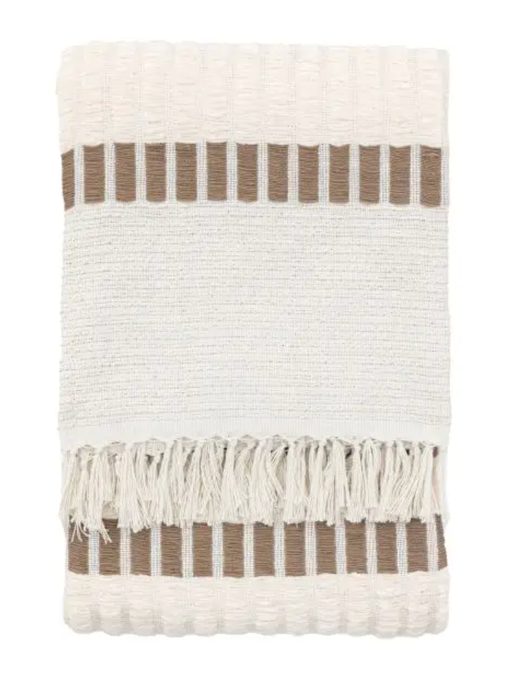 Longshaw Woven Throw Natural - W130 X D170 CM