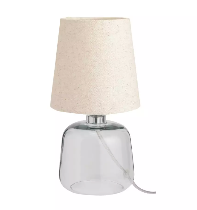 Argos Home Cabras Glass Table Lamp - Natural, H25 X W13CM