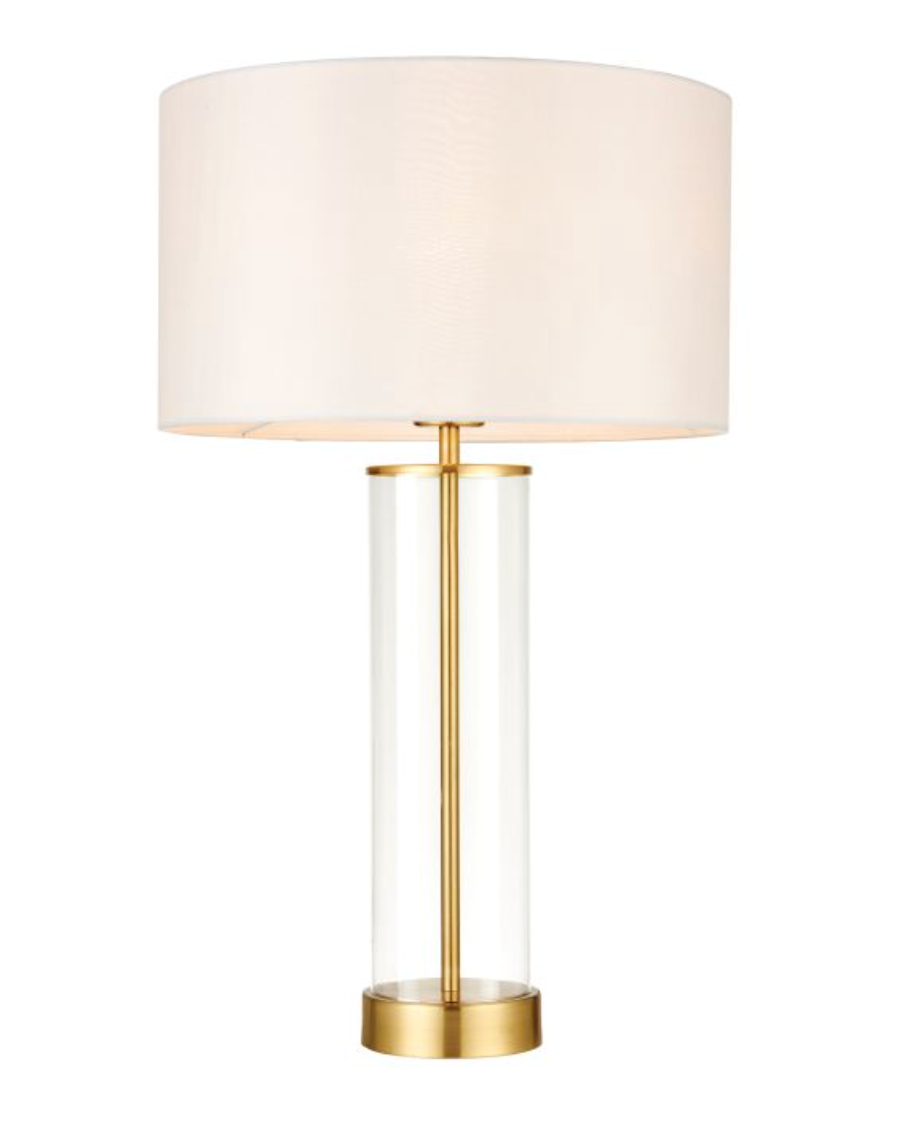Lessina Table Lamp, Brushed Gold/Vintage White