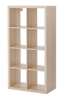 KALLAX Shelf unit, white stained oak effect, 77x147 cm