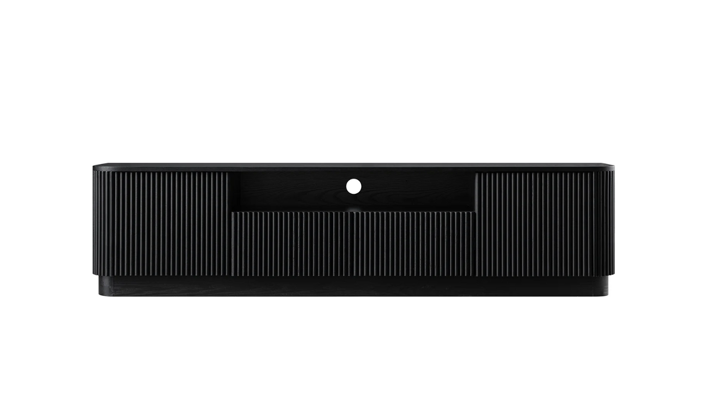 Maru 200cm Wide TV Unit with Drawers, Black