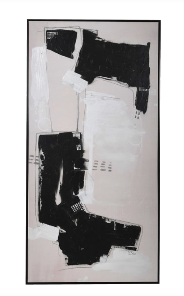 Abstract Framed Canvas, 155 X 79 CM