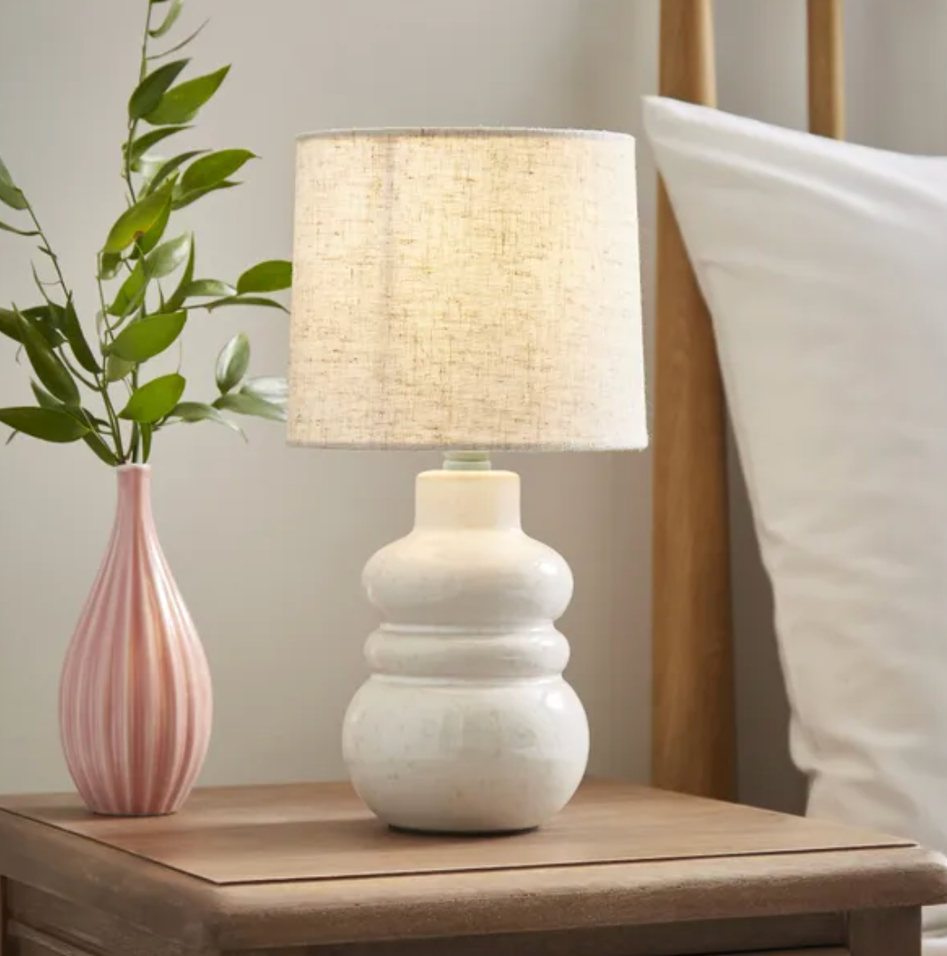 Bea Reactive Glaze Table Lamp,Natural