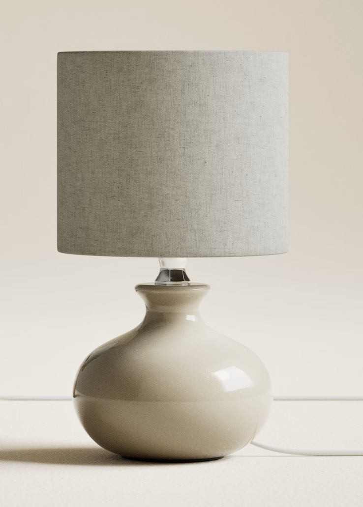 Ceramic Small Table Lamps, White