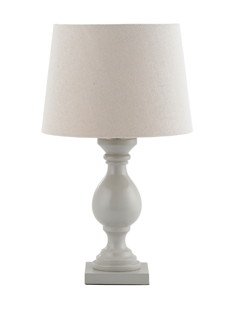 Marsham Table Lamp, Ivory/Taupe