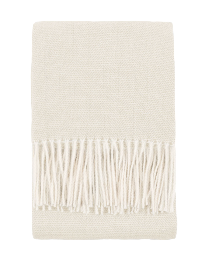Cassis Herringbone Throw, Ecru - W130 X D170CM