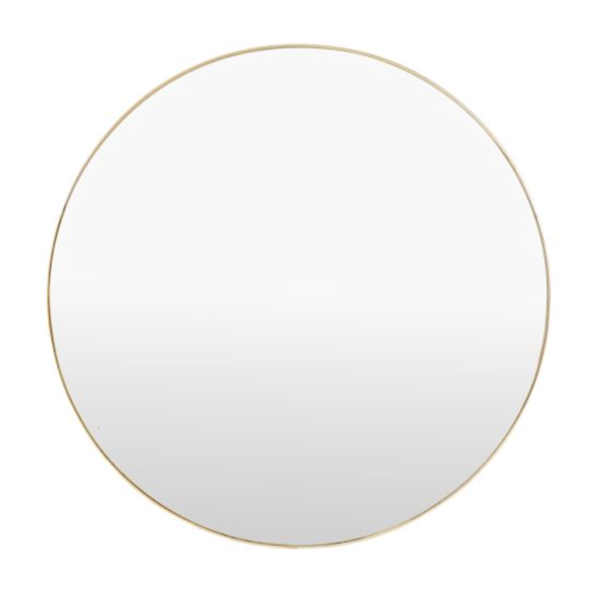 Highline Round Mirror Brass, Large