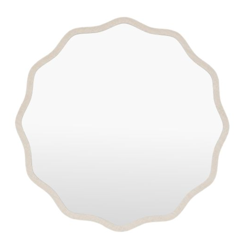 Monterey Wave Round Mirror Smoke, Large W80 X H 80CM