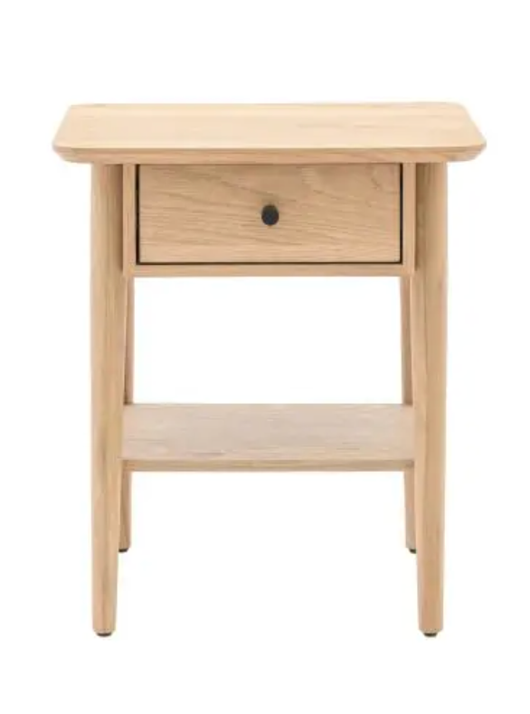 Hatfield 1 Drawer Bedside Natural, W45 X D40 X H50CM