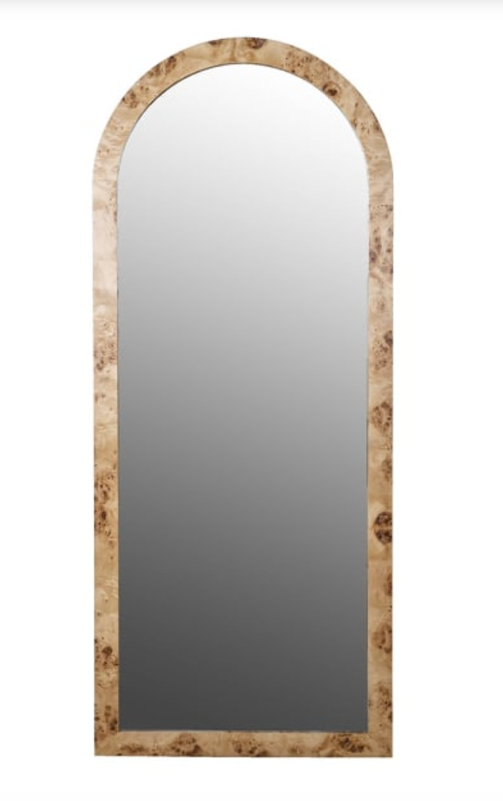 Burl Arch Floor Mirror - H82 x W76 CM