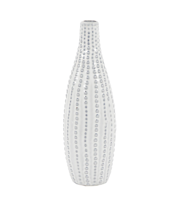Lucia Beaded Vase White, Small