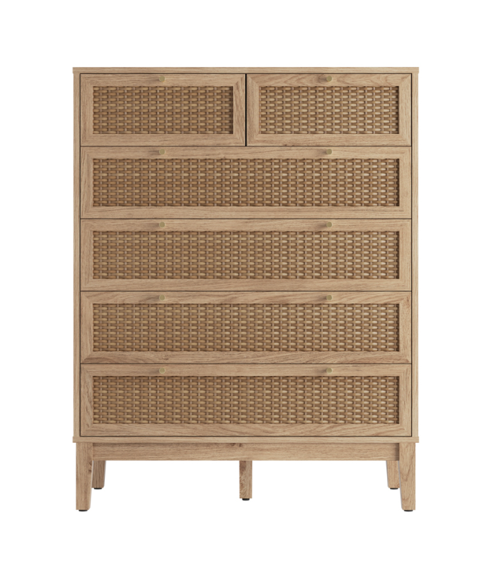 Bordeaux Oak Chest of Drawers, W39 x D85 x H109CM