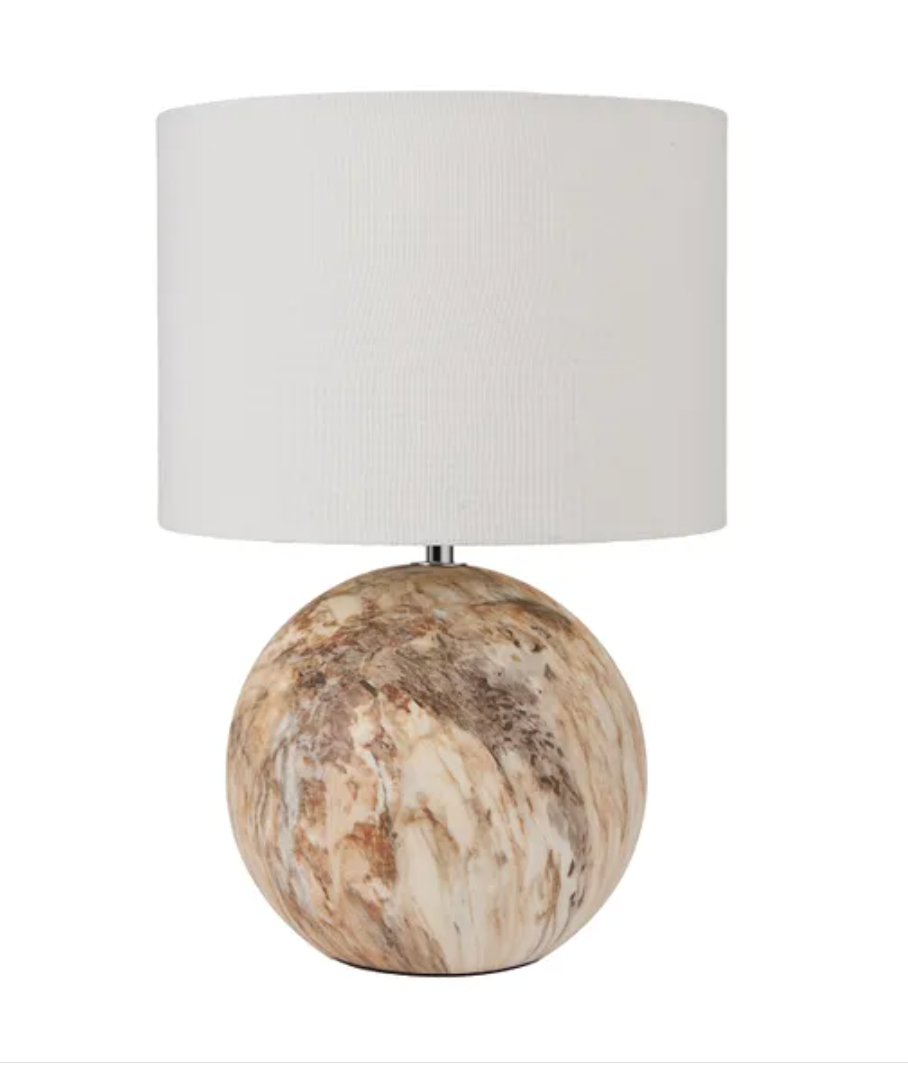 Viejo Stone Effect Ceramic Table Lamp, Natural