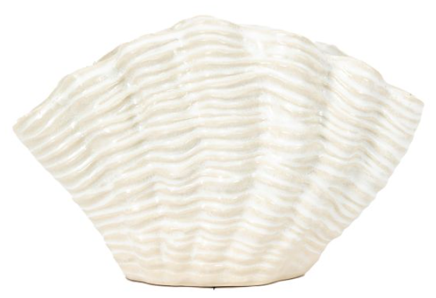 Clam Vase Small Reactive White 235x100x155mm White