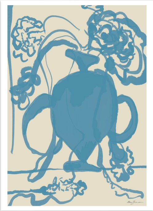 Anna Johansson, Dahlia Bleu (50x70 cm)