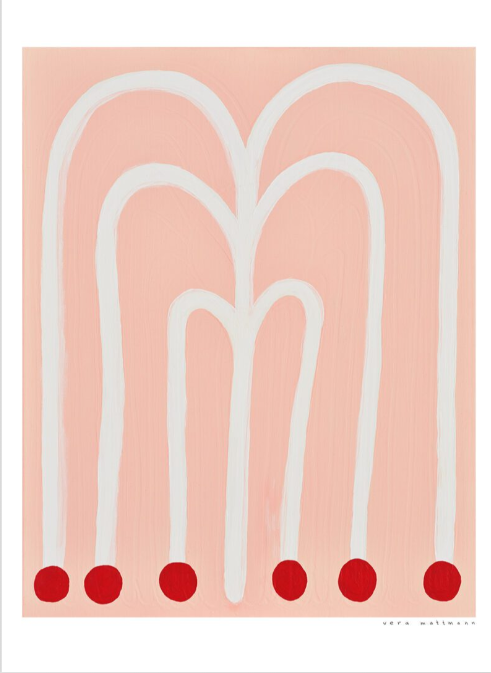 Vera Mattmann, Grosse Blume (50x70)