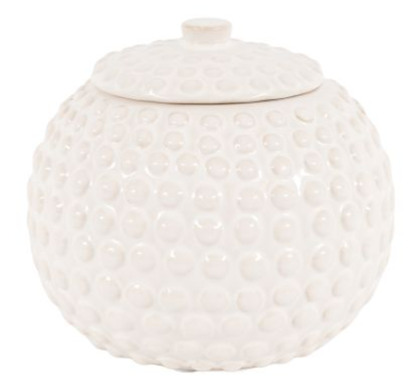 Alba Beaded Trinket Jar White Large