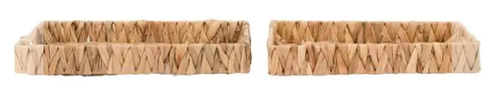 Alma Woven Rectangle Trays Natural Set of 2