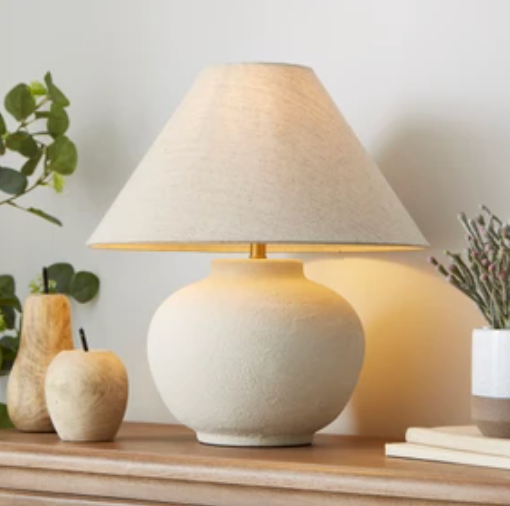 Sandi Ceramic Table Lamp, Natural