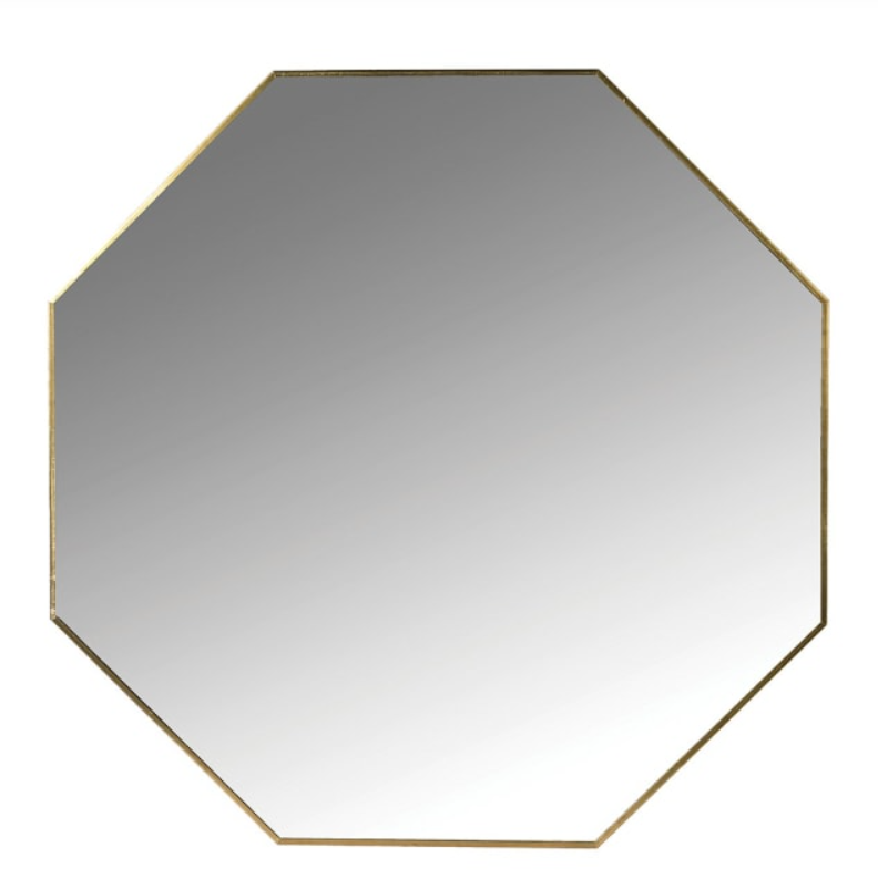 Octagonal Gold Mirror