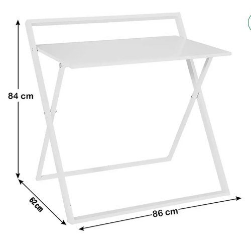 Habitat Compact Folding Office Desk - White